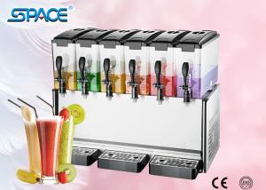 Quality Fast Cooling Six Tank Juice Dispenser Machine , Electric Beverage Dispenser wholesale