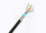 Outdoor Bare Copper Network Cable , Cat5e FTP 4p Twisted Pair Cable 500m