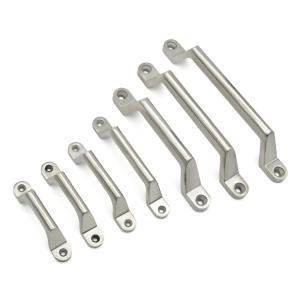 Quality 80x18x32mm Stainless Steel Cabinet Handles Bow Shaped Straight Edge wholesale