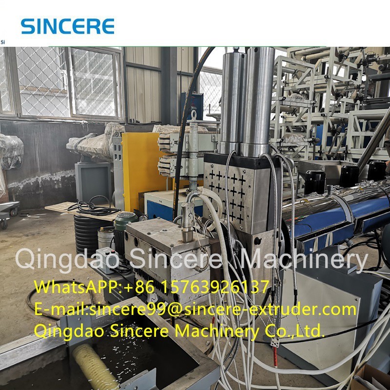 PP PE PVC Film Plastic Pelletizing Line Granulating Machine With Compactor OEM