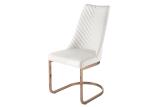 Chrome Metal Frame 10KGS 99*48*62cm PU Leather Dining Chair