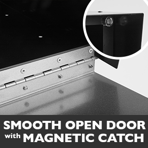 Anti-rust Modern Design Curbside Post Mount Mailbox with Stainless Steel Hinges Magnetic Door