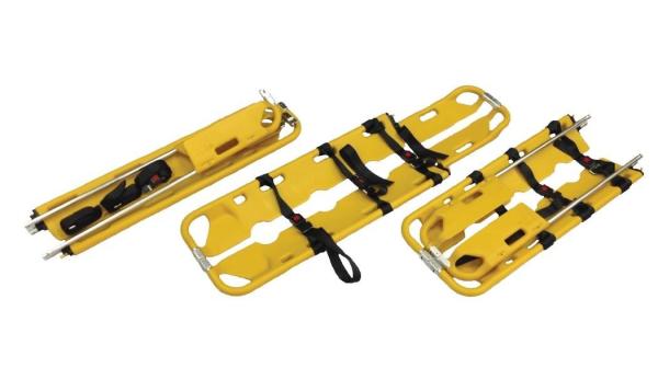 Aluminum Alloy Adjustable Length Medical Fold Plastic Scoop Stretcher Folding