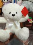 Plush toy stuffed toy white teddy bear Christmas holiday gift animal cartoon