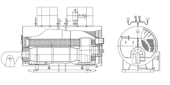 Custom Oil Fired Steam Boiler , Thermal Oil Boiler Easy Operation Low Emission
