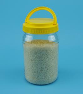 Quality Transparent PET Plastic Jars Cylindrical Shape With Hand Cover PB - 880 wholesale