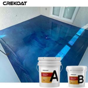 Quality Seamless Metallic Epoxy Floor Coating Resists Dirt Dust And Liquids wholesale