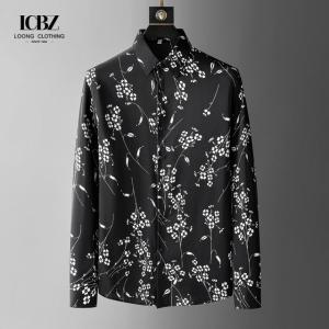 Quality Cotton Printed Letter Custom Long Sleeve Men's Shirts for Fashionable Leisure Spring wholesale