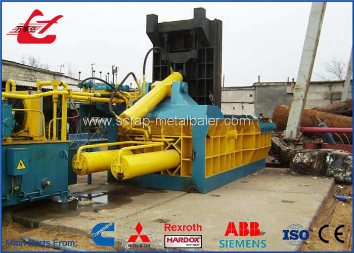 Scrap Car Body Metal Scrap Baling Machine , 74kW Motor Steel Baler Machines