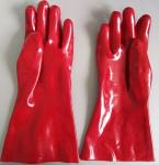 EN388 300mm Oil Proof Pvc Rubber Protective Gloves Chemical Resistant