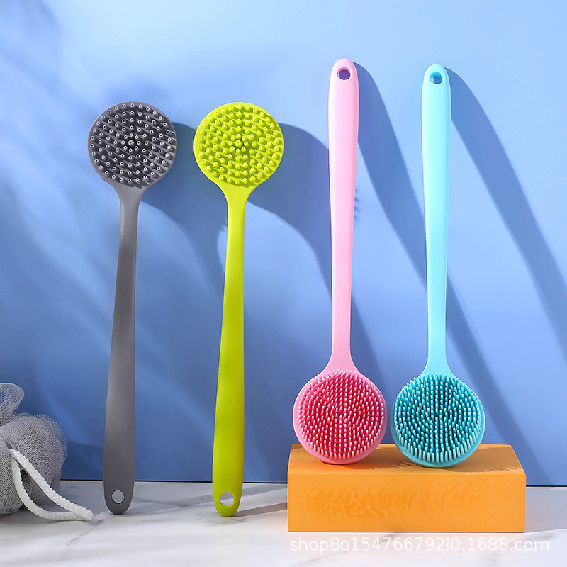 Hypoallergenic Long Handle Silicone Bath Body Brush Home Bathroom Accessories