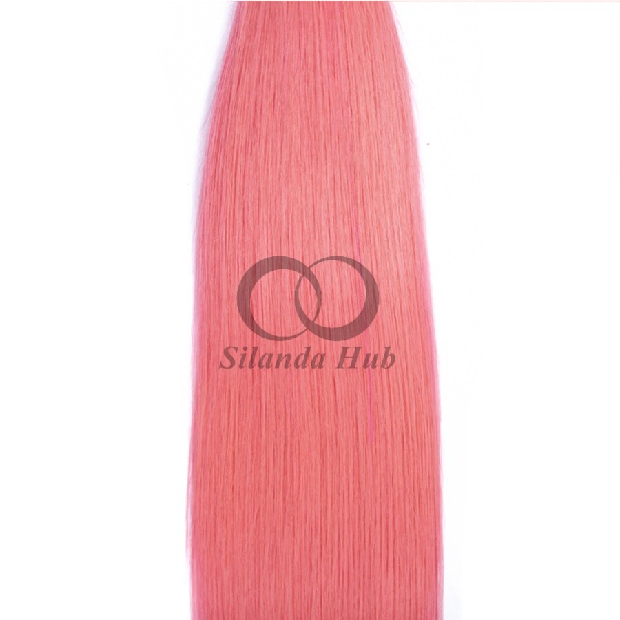 #T1B/Pink Straight Remy Human Hair Bundles Sew In Weave Bundles Brazilian Bundle Deals