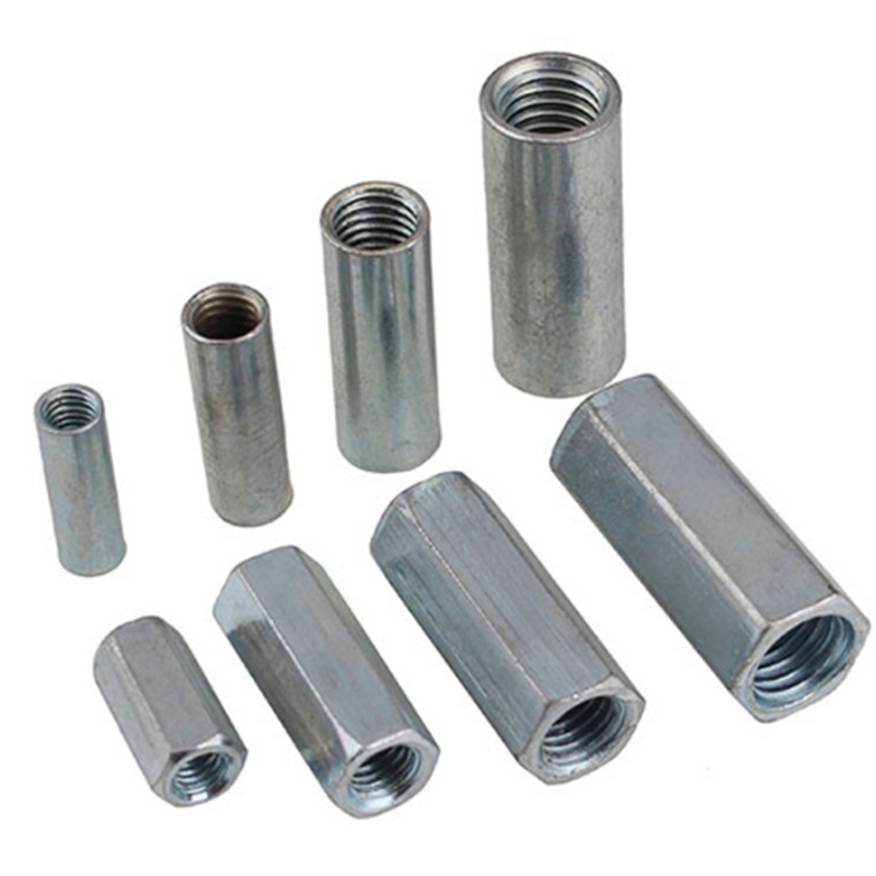 SAE Grade2/5 1/2" 3/4" Blue White Zinc Plated Steel Extra Long Hex Nuts Imperial Inch Measurement System with Flat Head