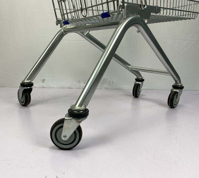 Supermarket 125L Lightweight Shopping Trolley Cart With TPR Wheels