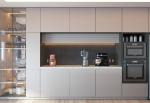 Custom Wooden Kitchens Furniture Moderne Walnut Solid Wood Kitchen Cabinets