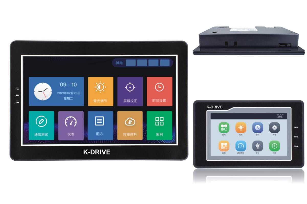 Plastic DC 10V-30V HMI LCD Display , Durable Embedded Touch Screen
