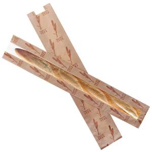 Quality Custom Printed French Baguette Paper Bag Brown Paper Bakery Bags With Window wholesale