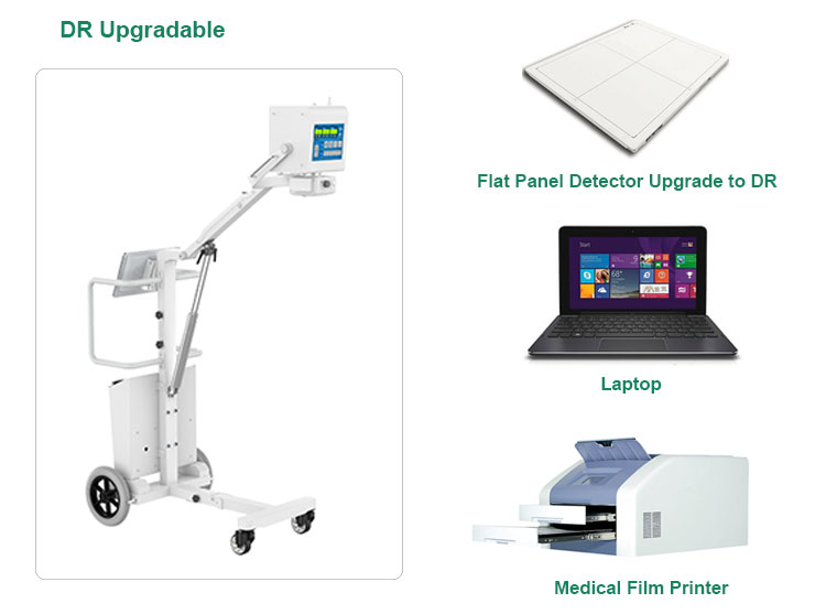 Compact Portable Digital X-Ray Machine with LED Light Source and 10.4inch Touch Screen