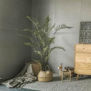 Quality Corner Landscaping Fern Artificial Potted Floor Plants Anti Fading wholesale