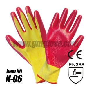 Quality Pink Light Nitrile Garden Gloves, Nylon wholesale