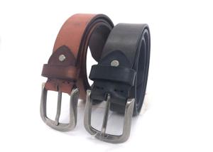 Quality Classic Mens Casual Leather Belt With Anti - Silver Pin Buckle / All - Season Work Pants Belt wholesale