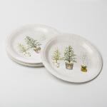 LFGB Biodegradable Paper Plates Compostable Potted Plant Birthday Party Supplies