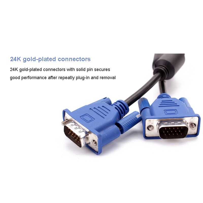 Customized 1M 1.5M 2M 50m 3+9 Audio Video VGA Monitor Cable