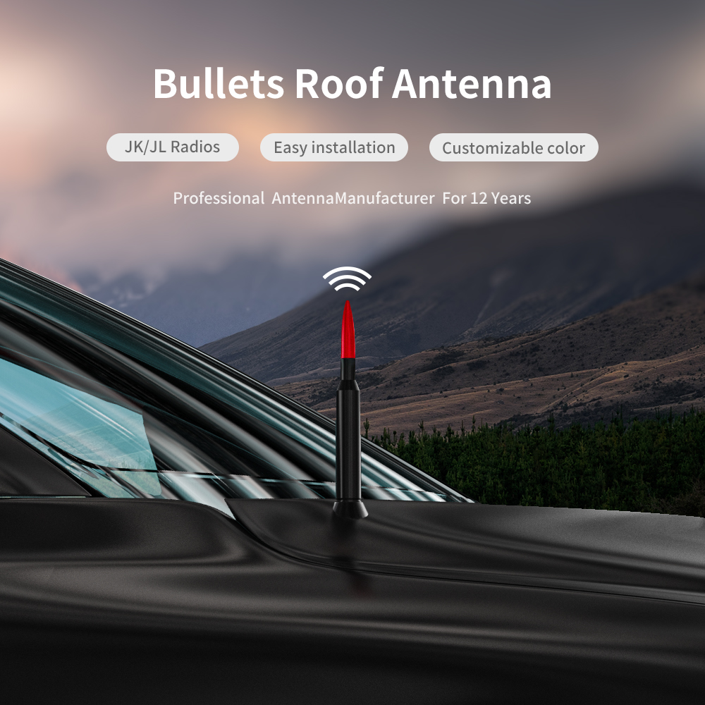 Vehicle Decoration Roof Modification Carbon Universal Short Truck Car Bullet Antenna