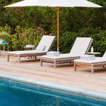 Garden Wood Balcony Chair for Outdoor Terrace Leisure Courtyard Teak Vine