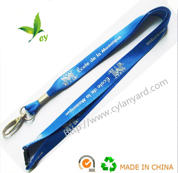 metal sheet crimped polyester lanyards