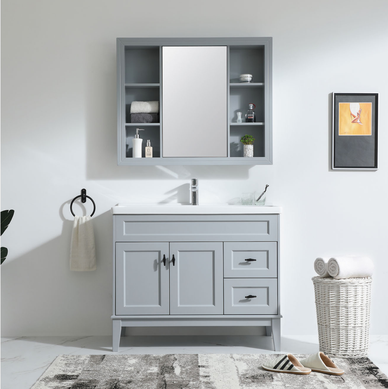 Modern Design Waterproof Bathroom Vanity Unit for Luxury Bathroom Furniture Modern Style