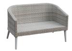 4 Pieces Beige Poly Rattan Sofa Aluminum Patio Furniture Set