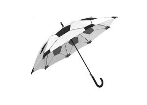 Quality Large Auto Open Stick Umbrella Football Printed Easy One Handed Operation wholesale