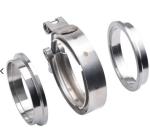 1.5-6.0 Universal 304 Stainless V Band Exhaust Clamps With Female Male Flange