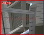 Steel Cable Stair VK80SC Aluminum Carbon Steel Powder-coate Treed Beech Wooden