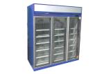 Top Mount Three Glass Swing Door Refrigerator Fan Cooling