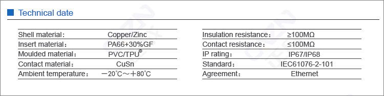 M12 Connector 8pin A Code To RJ45 Ethernet Connector Profinet Cable CAT5e