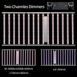 Aluminum UV IR LED Grow Light 1600W 2 Channel 2400*1100mm Size 1600 Watt LED