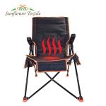 Heated Outdoor Folding Camping Chair Black Steel Pipe 23''x33''x39''