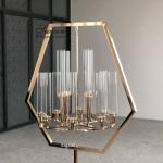 Five Candle Candlestick Candelabra Metal Floor Standing 120cm