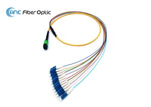 Quality 2 Meters Fiber Optic Ethernet Cable , Fan Out Fiber Cable Assembly MPO Male To 12 X LC wholesale