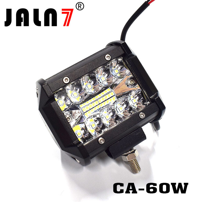LED Light Bar JALN7 60W Spot Flood Combo LED Driving Lamp Super Bright Off Road Lights LED Work Light Boat Jeep