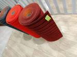 Hotel Door Polyester Area Rugs Red Colour Washable