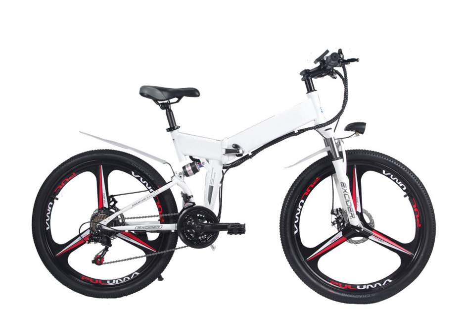 Digital 48V 400W Peak Intergrated Wheel Mountain Ebike Foldable With Hidden Lithium Battery
