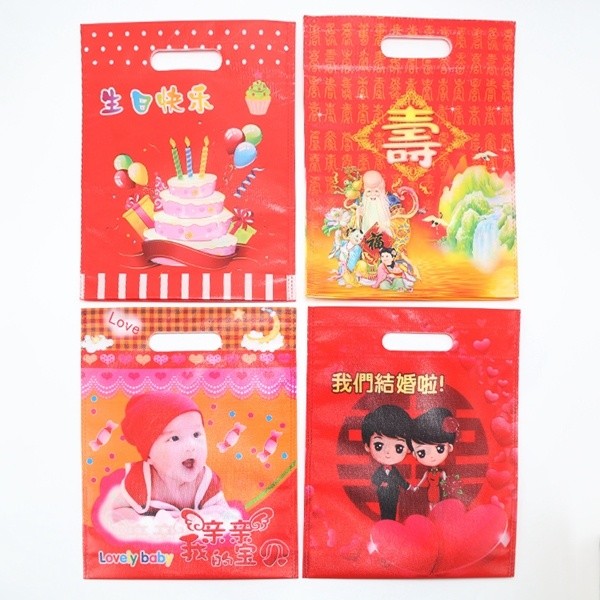 factory supply with lamination wedding foldable d-cut non woven gift bag