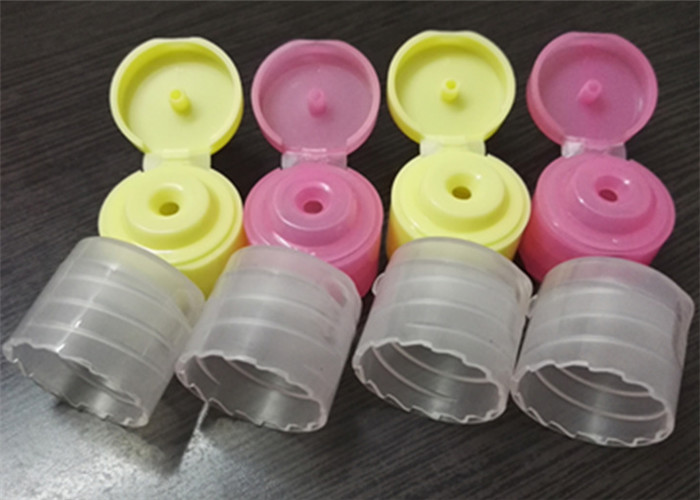 Reusable Plastic Flip Top Caps Various Color Smooth Closure Screw On Type