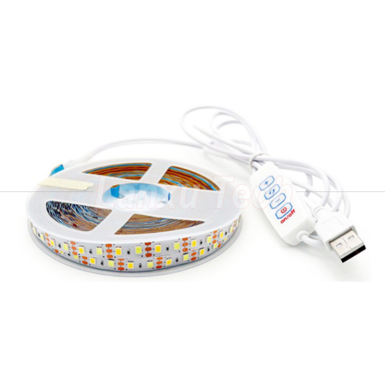 5V Output Stepless Dimming ON OFF Switch USB Dimmer Cable for LED Light Strip Lamp