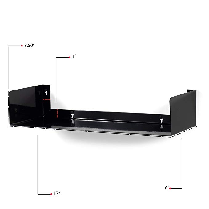 1U Rack Mounting Ears With Screws for Single-side Bracket Structure in Black 19 Inch
