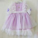 Purple Color Princess Dress Boutique 100% Cotton Casual