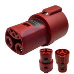 PVC Red 60A Electric Vehicle Charge Adaptor Charger Supercharger Type1 To Tesla